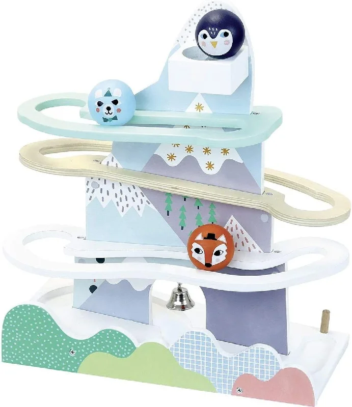 Wooden play theaters for performing arts​ Vilac 8533 Carlslund Iceland waterfall ball game
