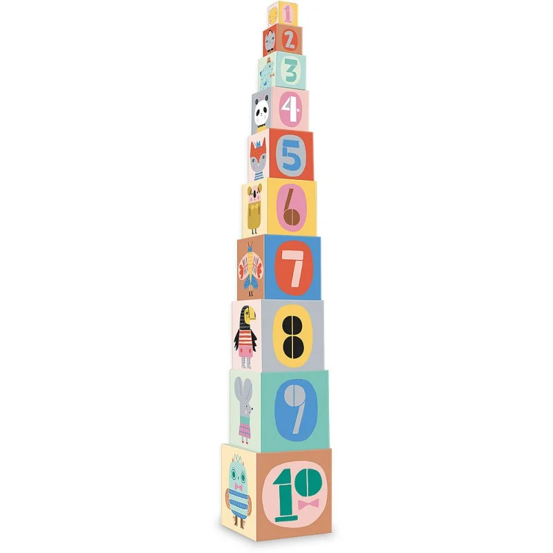 Wooden sand toys for beach or sandbox play​ Vilac S Ultman-Cardboard Nesting Cubes