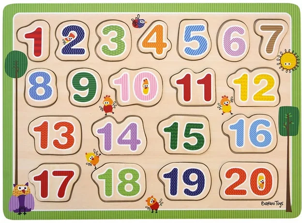 Wooden wind - up toys for mechanical play​ Wacky Wonders - Wooden number Puzzle 123