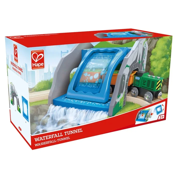 Wooden toy cars with smooth - rolling wheels​ Waterfall Tunnel Hape