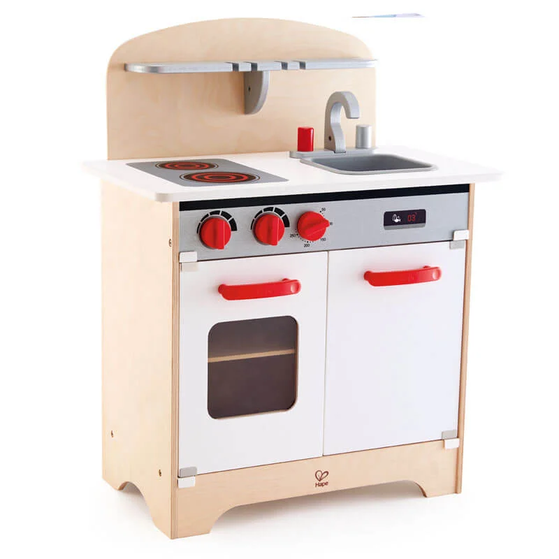 Wooden pirate ships for imaginative adventures​ White Gourmet Kitchen Hape