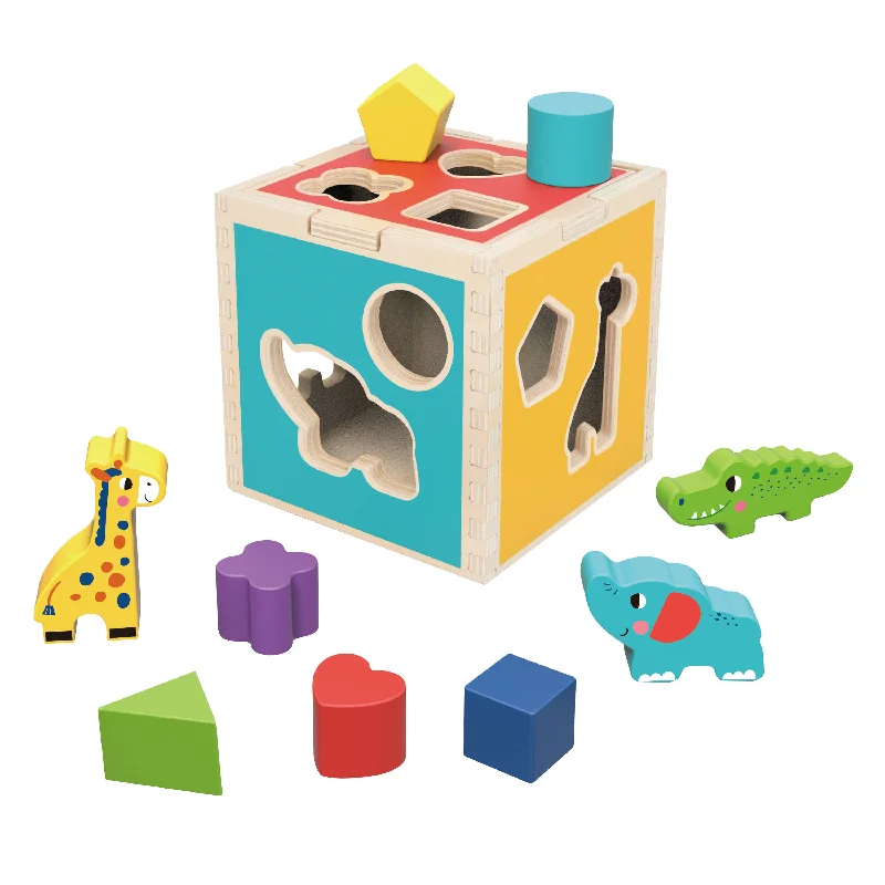 Wooden activity centers for baby development​ Wooden Animal Shape Sorter