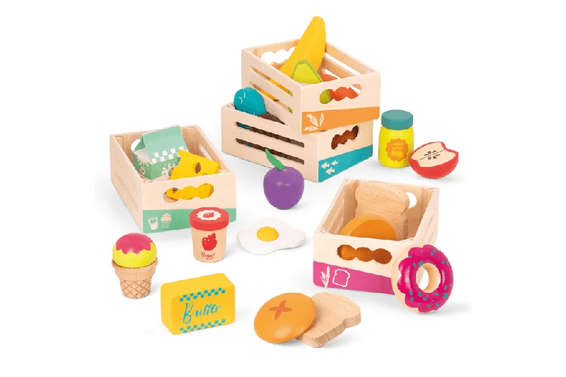 Wooden learning towers for safe exploration​ Wooden Food Collection