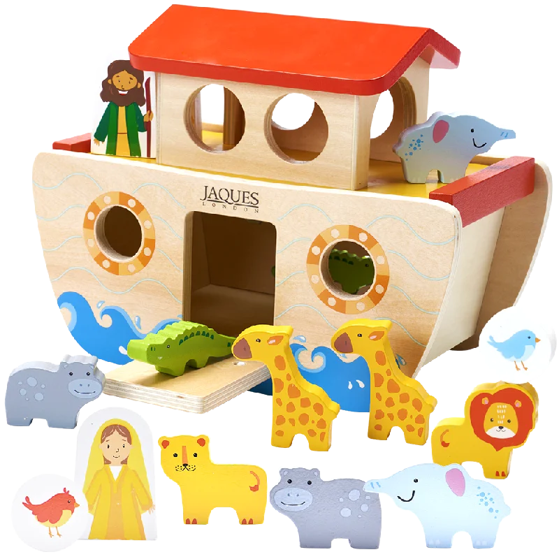 Wooden toy cars with smooth - rolling wheels​ Wooden Noahs Ark - Wooden Animal Toy