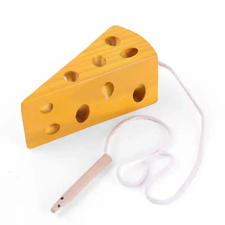 Wooden teething toys for teething babies​ Wooden Threading Game
