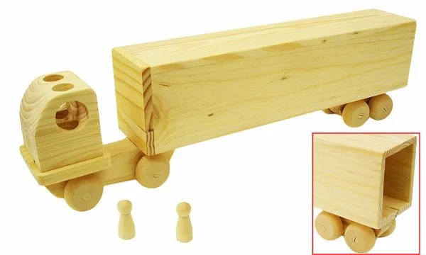 Wooden whistles for outdoor games​ WOODEN TRUCK & TRAILER SET