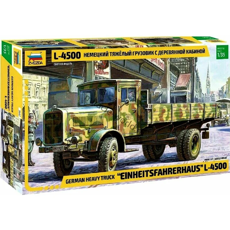 Ship model toys for maritime history lovers to build​ Zvezda 1/35 Scale German Heavy Truck "Einheitsfahrerhaus" L-4500