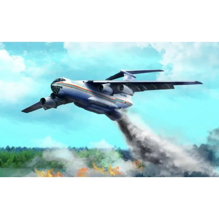 Art - gallery model toys for art - appreciation scenarios​ Zvezda 1/72 Scale Ilyushin IL-76 TD "Emercom"