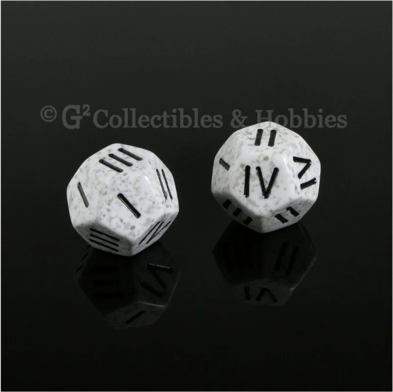 Plush toys for mechanics with tool - shaped attachments​ 12 Sided Roman Numeral D4 Pair - Arctic Camo