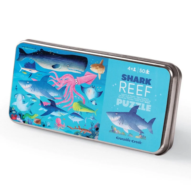 Puzzle - themed backpacks for carrying puzzle sets​ 50PC Tin Puzzle - Shark Reef