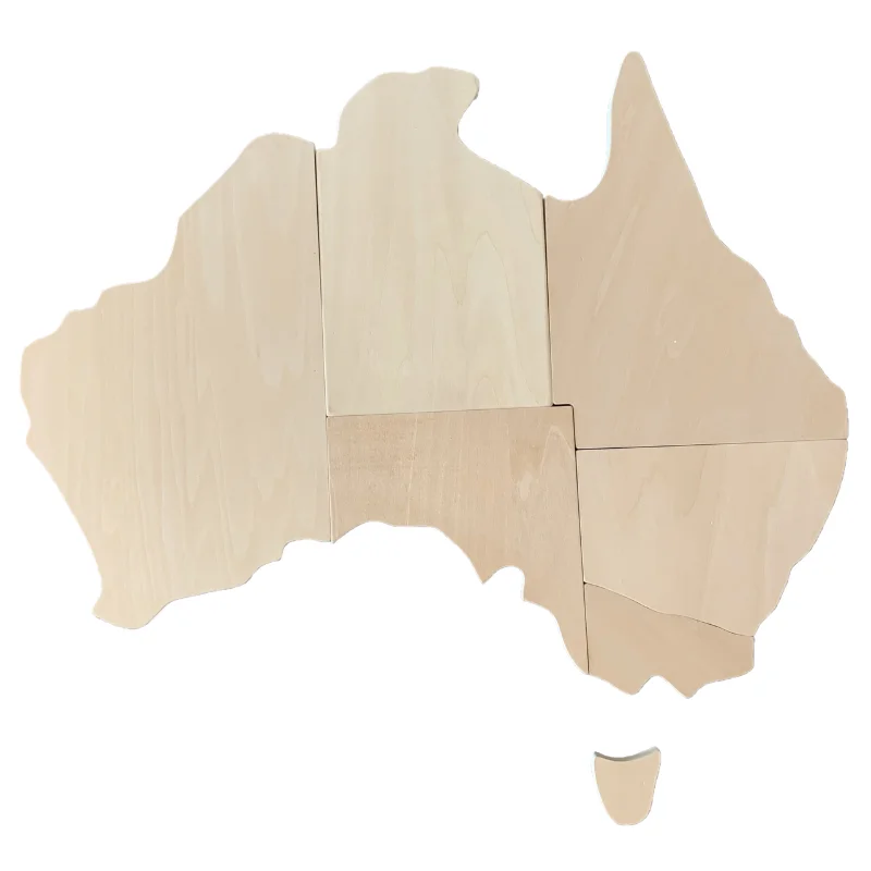 Puzzle - based team - building activities for offices​ Australia Map Puzzle 7PC Plywood