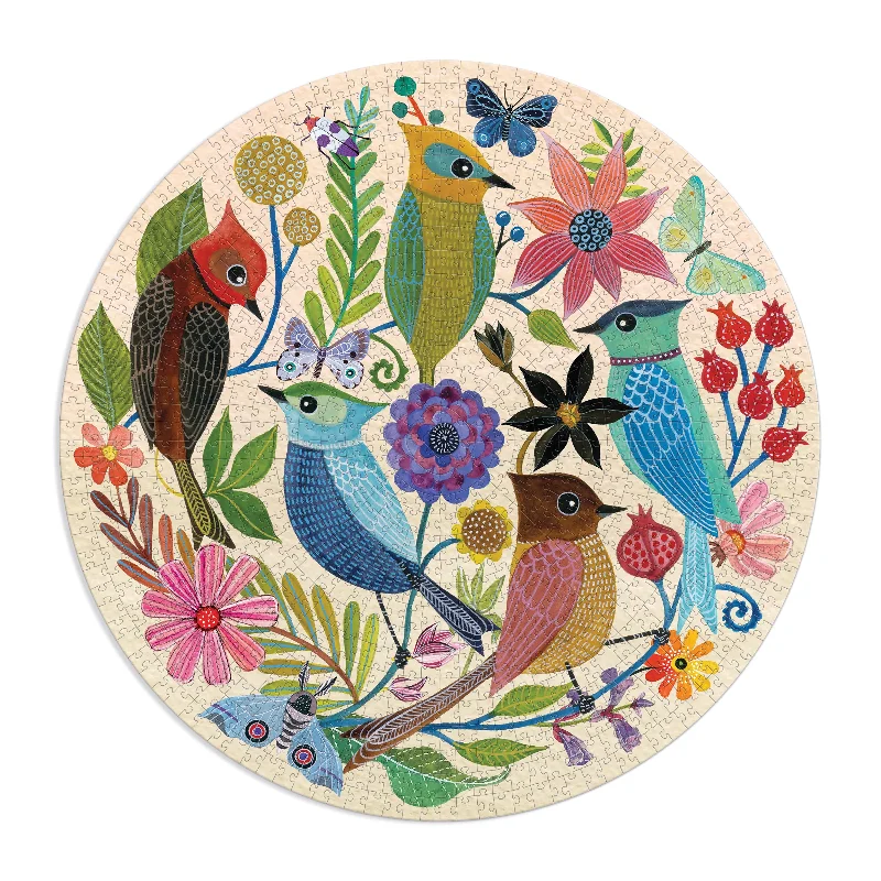 Escape - room - style puzzles for home challenges​ Avian Friends Circle Puzzle (1000 pc)