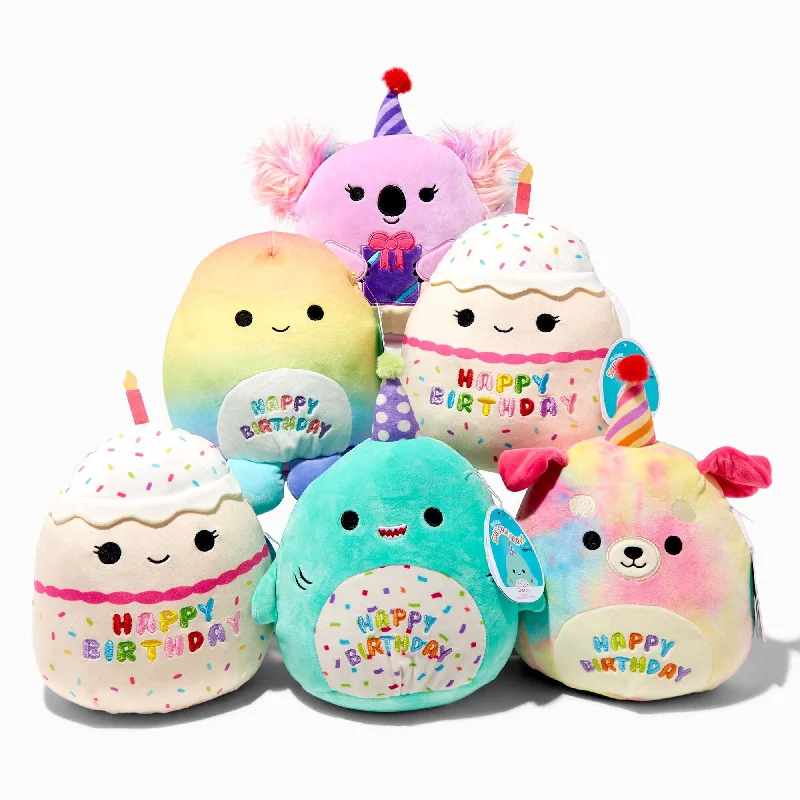 Plush toys for delivery drivers with truck - or package - shaped accents​ Birthday Squishmallow Plush, 8 Inches, Assortment, 1 Count