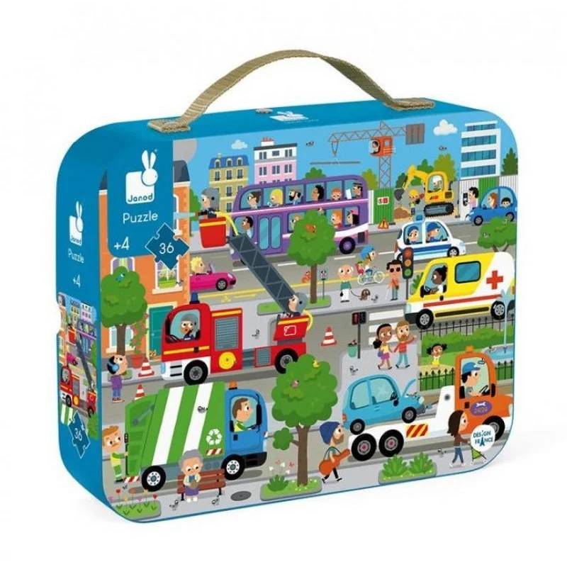 Toddler - friendly puzzles with large pieces​ City Roadway - 36 Piece Puzzle.