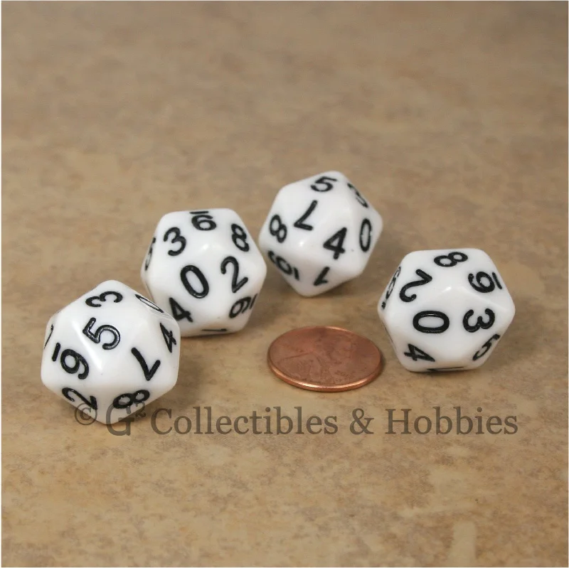 Farm animal plush toys for rural - themed nurseries​ D10 (20 Sided) 0-9 Twice RPG Dice Set 4pc - White