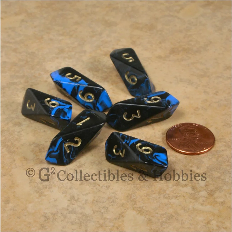 Plush toys for collectors with limited - edition designs​ D6 Crystal Oblivion Dice 6pc Set - Blue