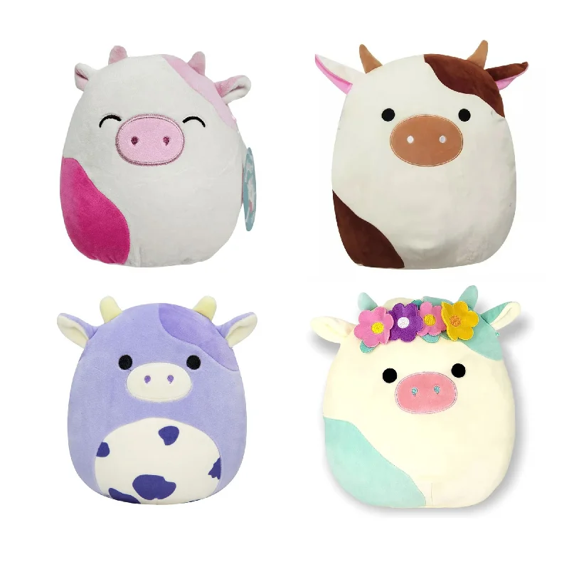 Plush toys for writers with pen or book - shaped accessories​ Cow Squishmallow Plush, 8 Inches, Assortment, 1 Count
