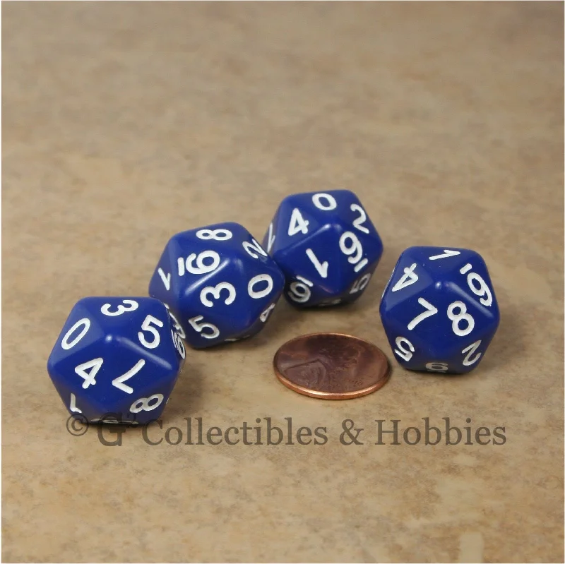 Allergy - free plush toys for sensitive kids​ D10 (20 Sided) 0-9 Twice RPG Dice Set 4pc - Blue