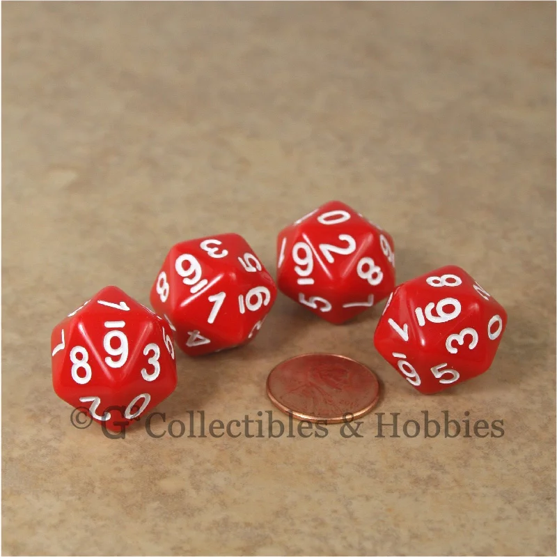 Under - the - sea plush toys with glow - in - the - dark features​ D10 (20 Sided) 0-9 Twice RPG Dice Set 4pc - Red