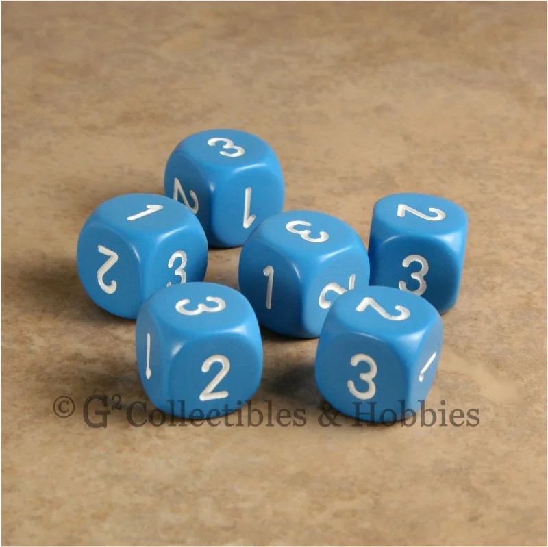 Plush toys for sports fans in team - colored designs​ D3 (6 Sided) RPG Dice Set 6pc - Light Blue