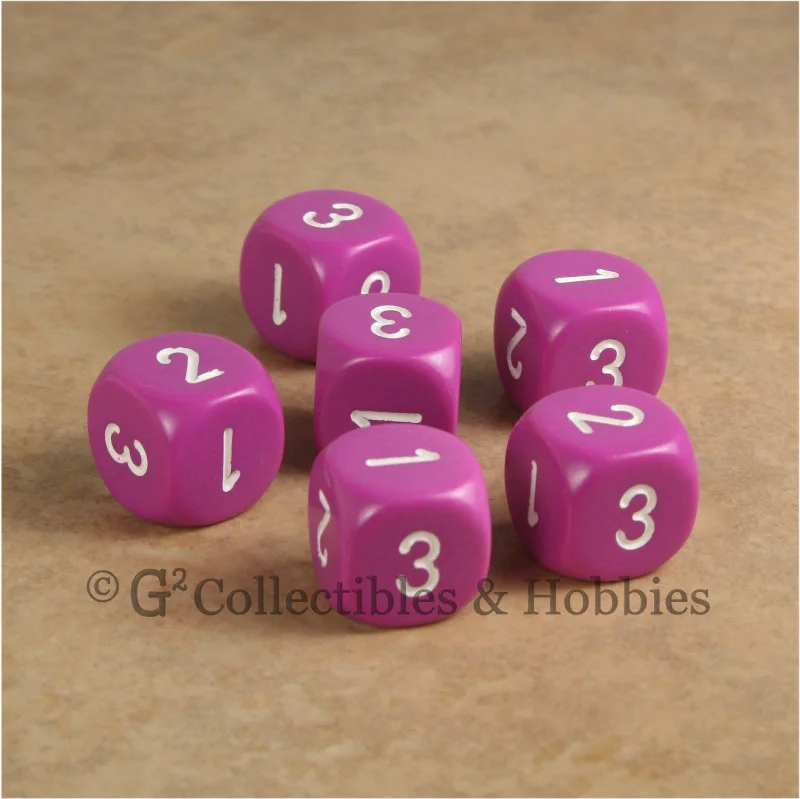 Plush toys for gardening enthusiasts with flower - shaped accents​ D3 (6 Sided) RPG Dice Set 6pc - Light Purple