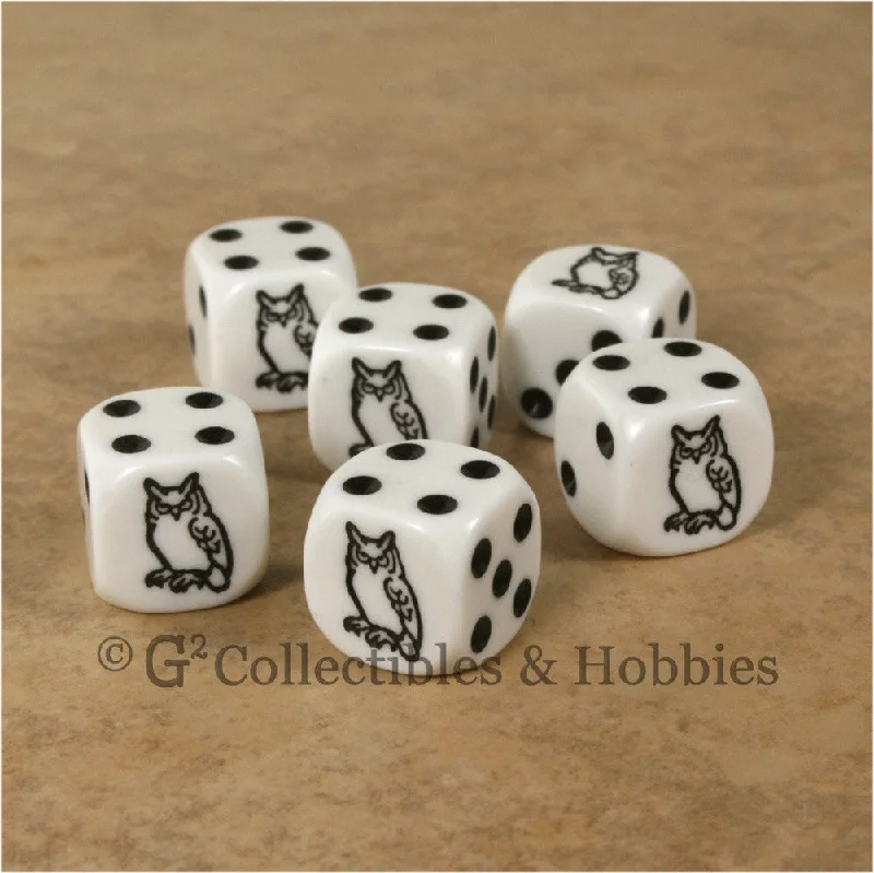 Disney - themed plush toys for little princess fans​ Owl 6pc Dice Set - Black Owl