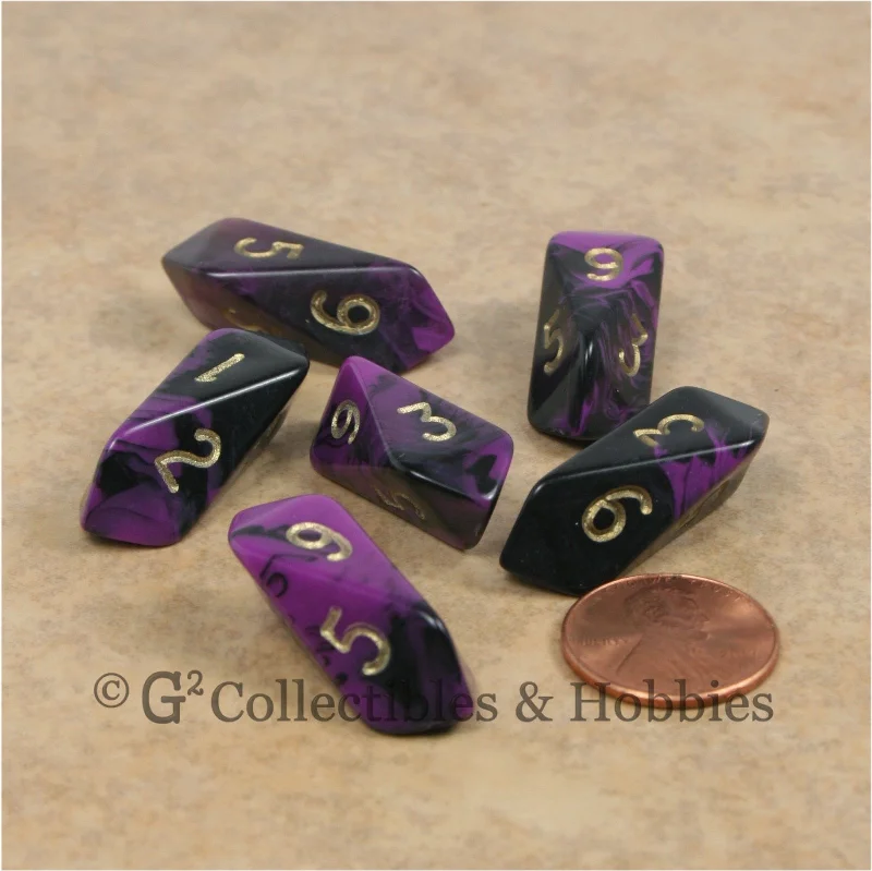 Plush toys for sports fans in team - colored designs​ D6 Crystal Oblivion Dice 6pc Set - Purple