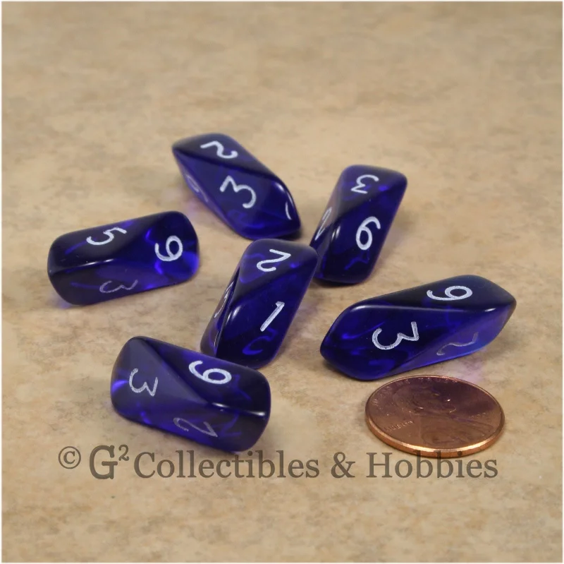 Plush toys for pet owners as furry friend look - alikes​ D6 Crystal Transparent Dice 6pc Set - Blue