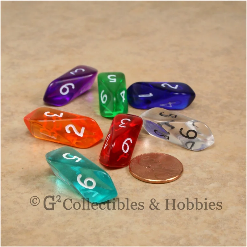 Plush toys for photographers with camera - shaped features​ D6 Crystal Transparent Dice 7pc Set - 7 Colors