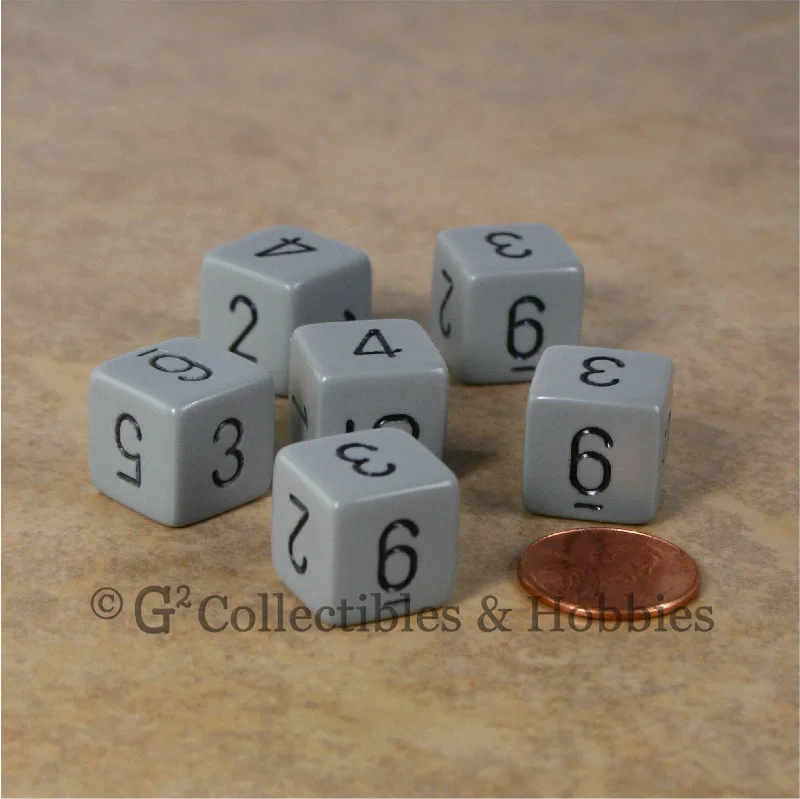 Plush toys for photographers with camera - lens - shaped features​ D6 RPG Dice Set : Opaque Gray with Black Numbers 6pc