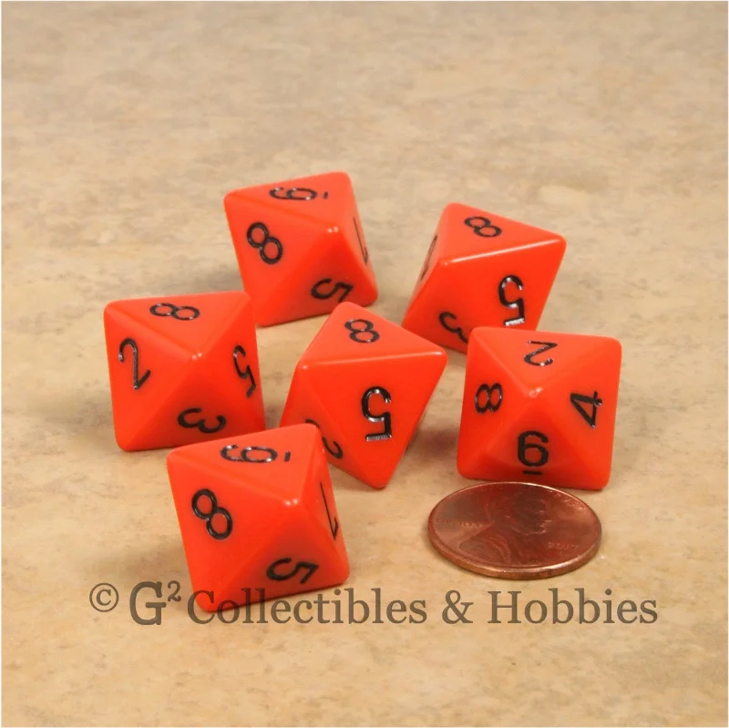 Plush toys for bird lovers with detailed feathers​ D8 RPG Dice Set : Opaque 6pc - Orange