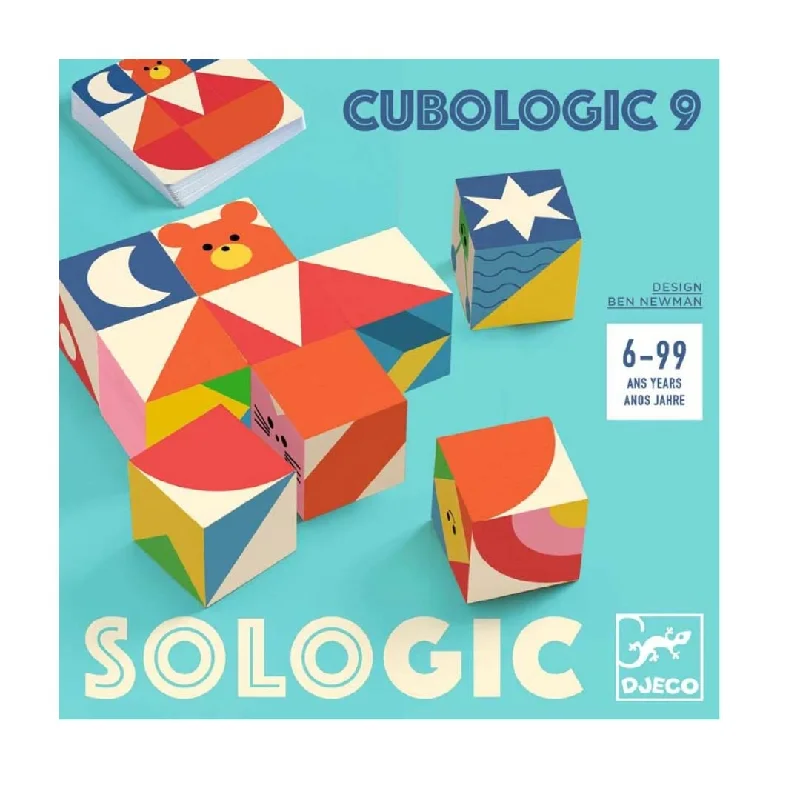 Beach - themed puzzles with palm trees and waves​ Djeco: So Logic - Cubologic