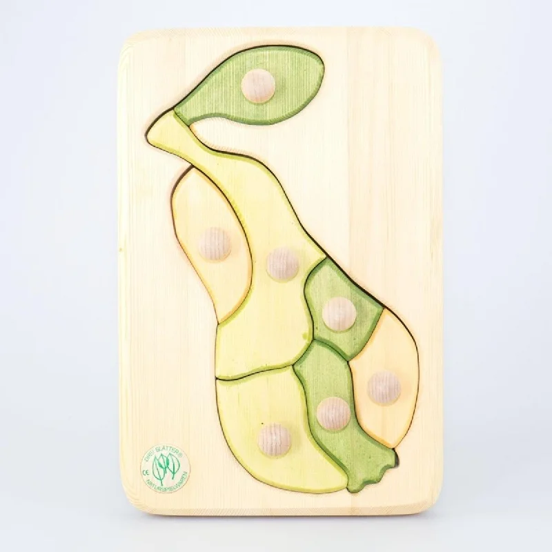 Puzzle - themed boardroom decor for corporate spaces​ Drei Blatter Wooden Peg Puzzle - Pear