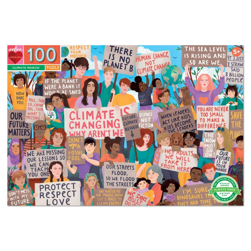 Puzzle - shaped stress balls for hand - muscle relief​ Eeboo 100PC Puzzle - Climate March!