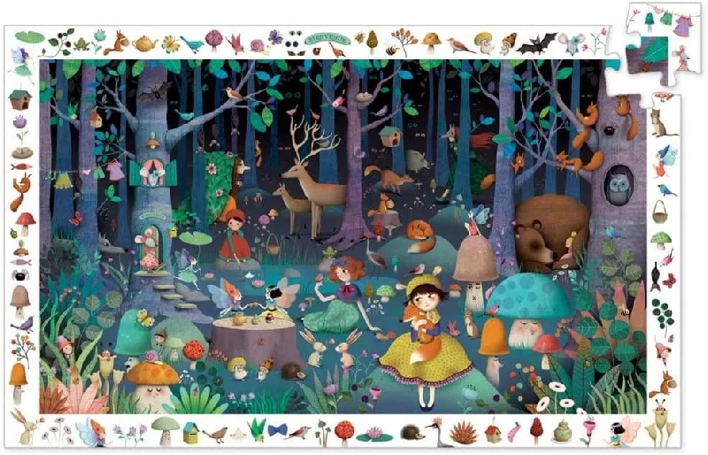 Beach - themed puzzles with palm trees and waves​ ENCHANTED FOREST PUZZLE 100PC