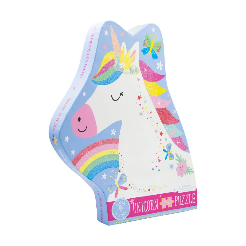 Puzzle sets with interchangeable parts​ Floss & Rock 40 Piece Jigsaw - Rainbow Fairy Unicorn