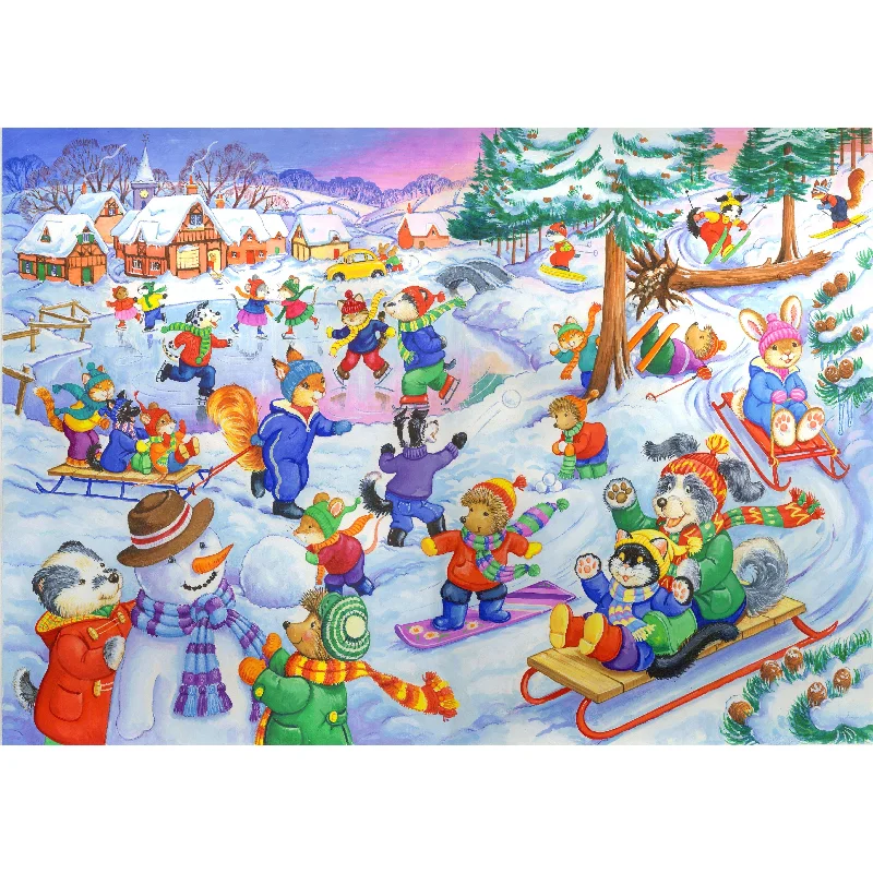 Puzzle - based science experiments for kids​ Fun In The Snow - 80 Piece Jigsaw Puzzle