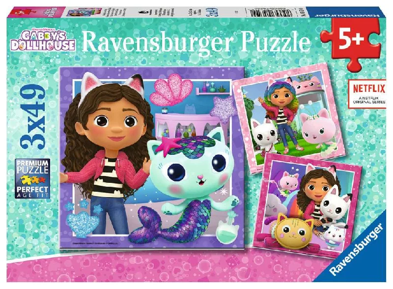 Puzzle - inspired clothing with puzzle prints​ Gabby's Dollhouse 3x49pc