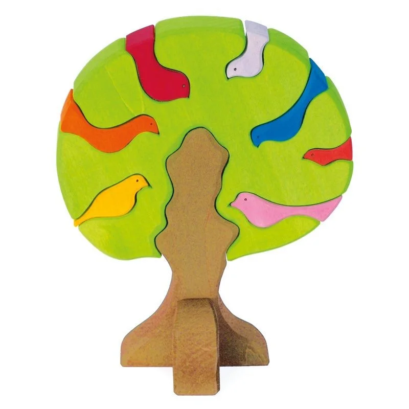 Puzzle - shaped stress balls for hand - muscle relief​ Gluckskafer Wooden Puzzle - Bird Tree