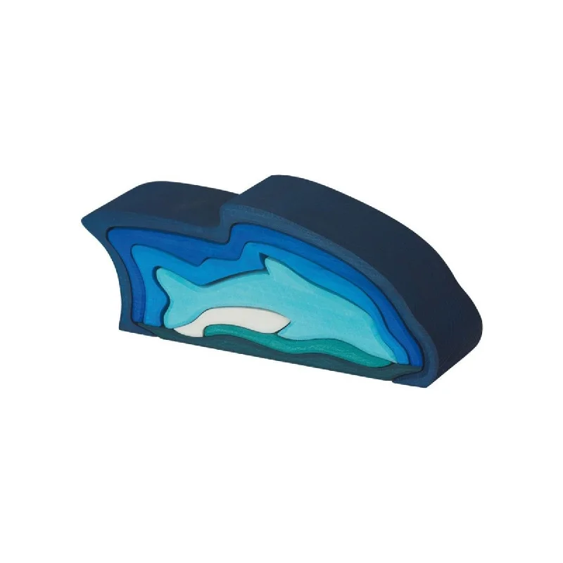 Puzzle - based logic games for brain training​ Gluckskafer Wooden Puzzle - Dolphin