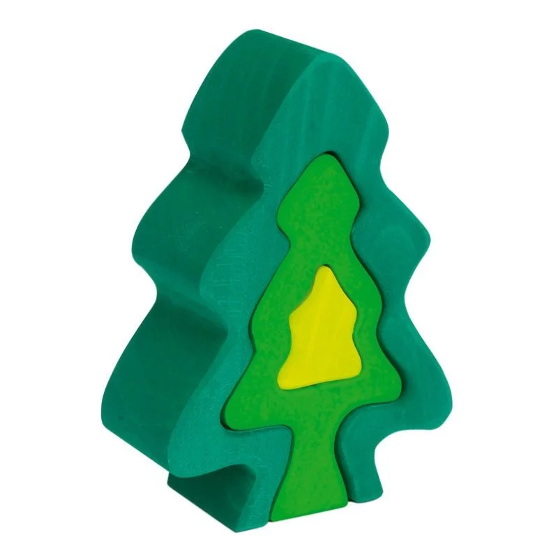 Puzzle - based science experiments for kids​ Gluckskafer Wooden Puzzle - Fir Tree