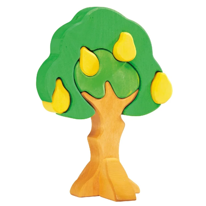 Puzzle - shaped planters for indoor plants​ Gluckskafer Wooden Puzzle - Pear Tree