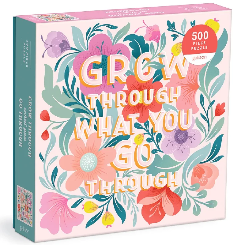 Puzzle - themed stickers for personalizing items​ Grow Through What You Go Through 500 Piece Puzzle