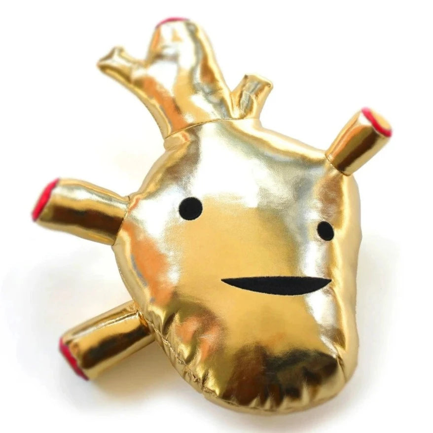 Puzzle - inspired home decor items like throw pillows​ Heart of Gold Plush - Metallic Vinyl Plush