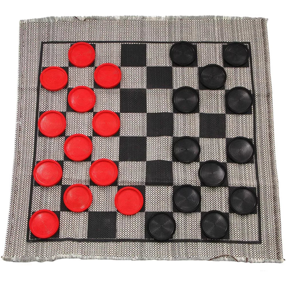 Puzzle - based learning tools for classrooms​ Jumbo Checkers Rug