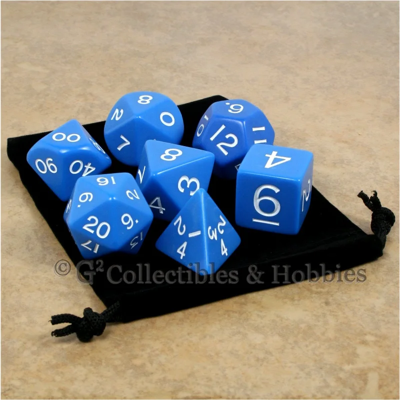 Plush toys for doctors with doctor - coat - or stethoscope - shaped designs​ Jumbo RPG 7pc Dice & Bag Set - Blue with White Numbers