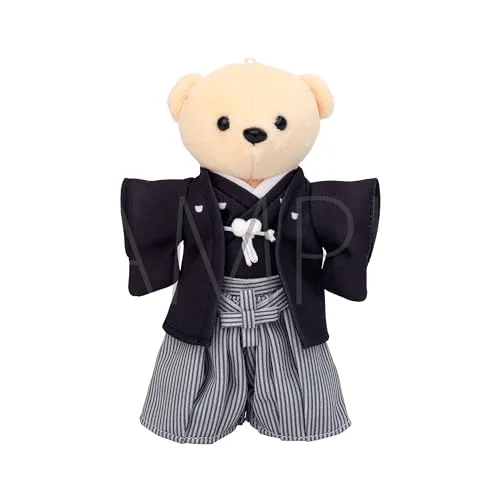Safari animal plush toys for jungle - loving kids​ Kumamate Kumamate Montsuki Hakama Black Costume for Plush