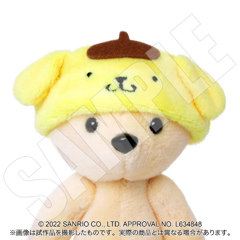 Plush toys for photographers with camera - lens - shaped features​ Kumamate Sanrio Characters Turban for Plush Pom Pom Purin