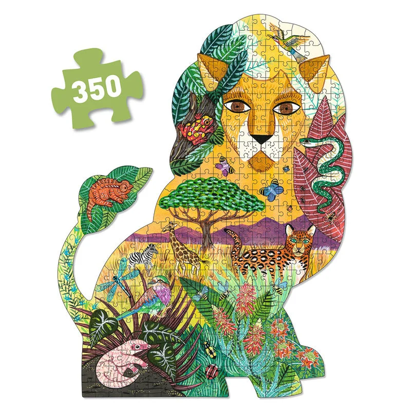 Puzzle decor for home interior accents​ Lion Shaped Art Puzzle (350 pc)