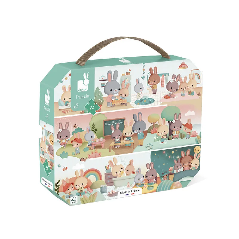 Puzzle boxes with secret compartments​ Little Rabbits Busy Day 24 Piece Puzzle